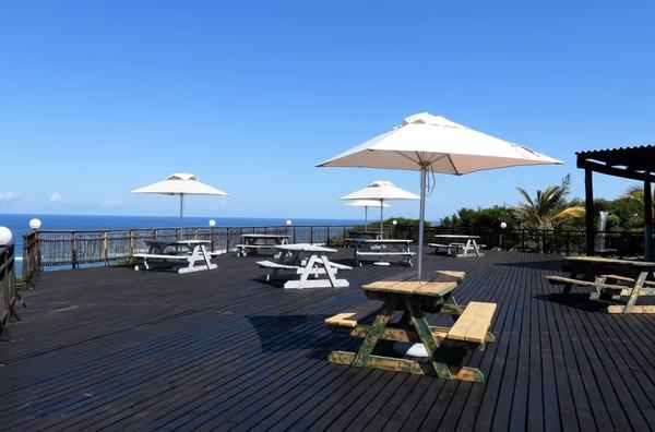 Ocean view deck with stunning sunset views at Mozambique beach resort
